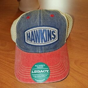 Hawkins Stitched Patch Trucker Mesh Snapback Hat Cap New